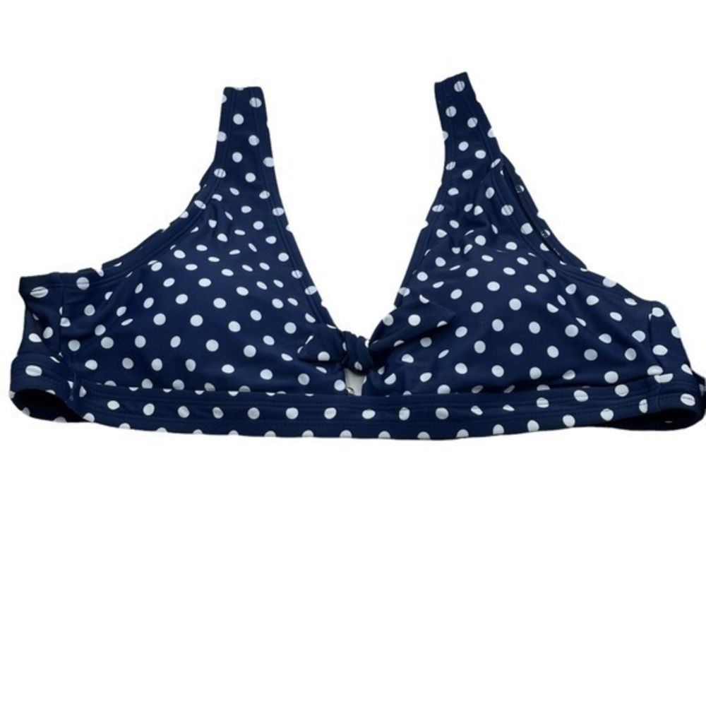 Peyton & Parker Bikini Top - NWT | Women XL | Blue White Polka Dot